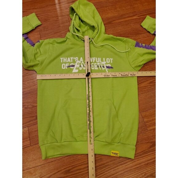 That's A Awful Lot of Cough Syrup Hoodie Men's Size M Neon Green Moto Desto Dubb - Picture 5 of 9